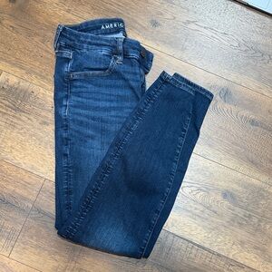 American Eagle Outfitters Women's Dark Blue Skinny Jeans